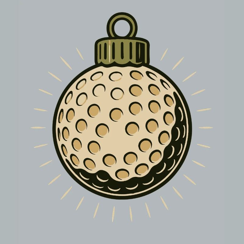 Lustiges Golf-Weihnachtskugel-Design