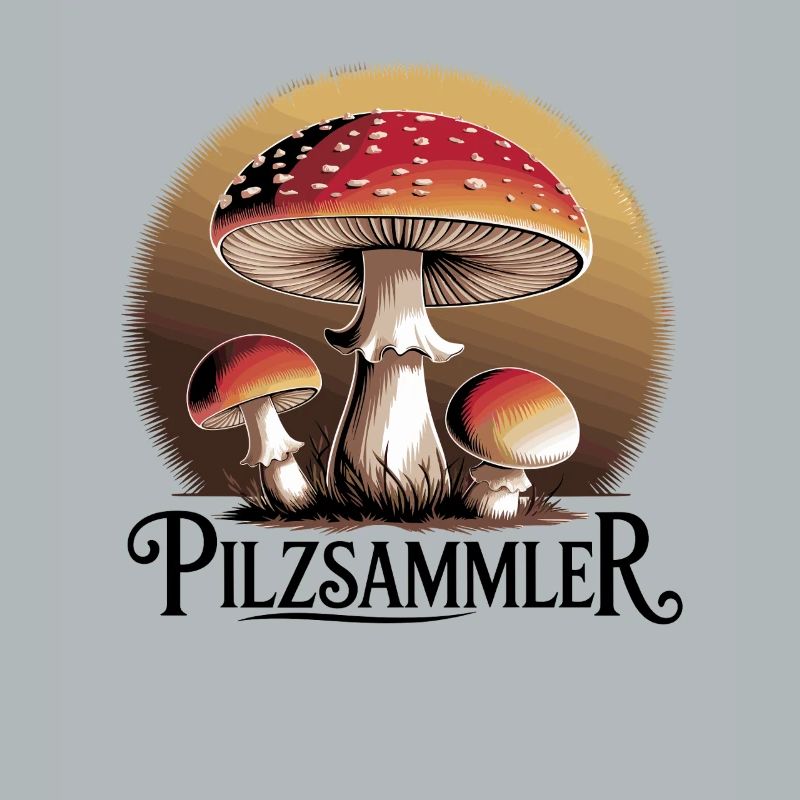 Mystical toadstools in the moonlight