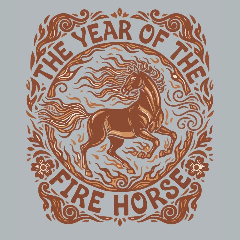 Année de la conception de la célébration du cheval de feu