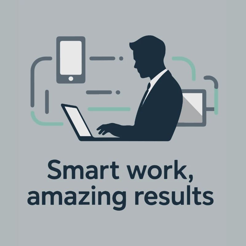 Smart Work Tech Silhouette
