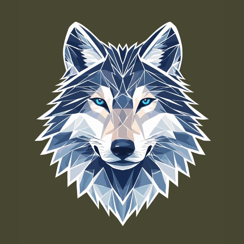 Geometric Wolf - Modern Geometric Wolf