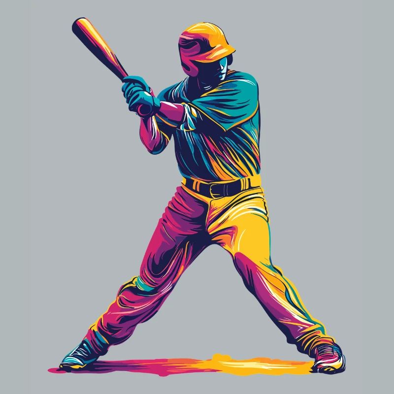 Battoir de baseball à explosion de couleur