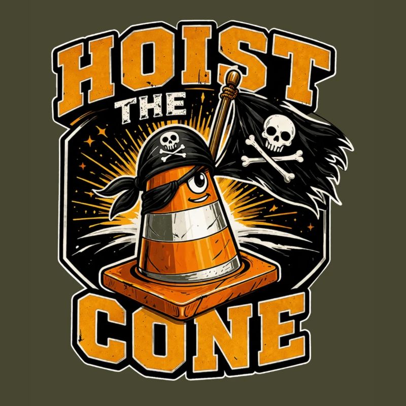 Construction Worker Road Construction Traffic Cone
