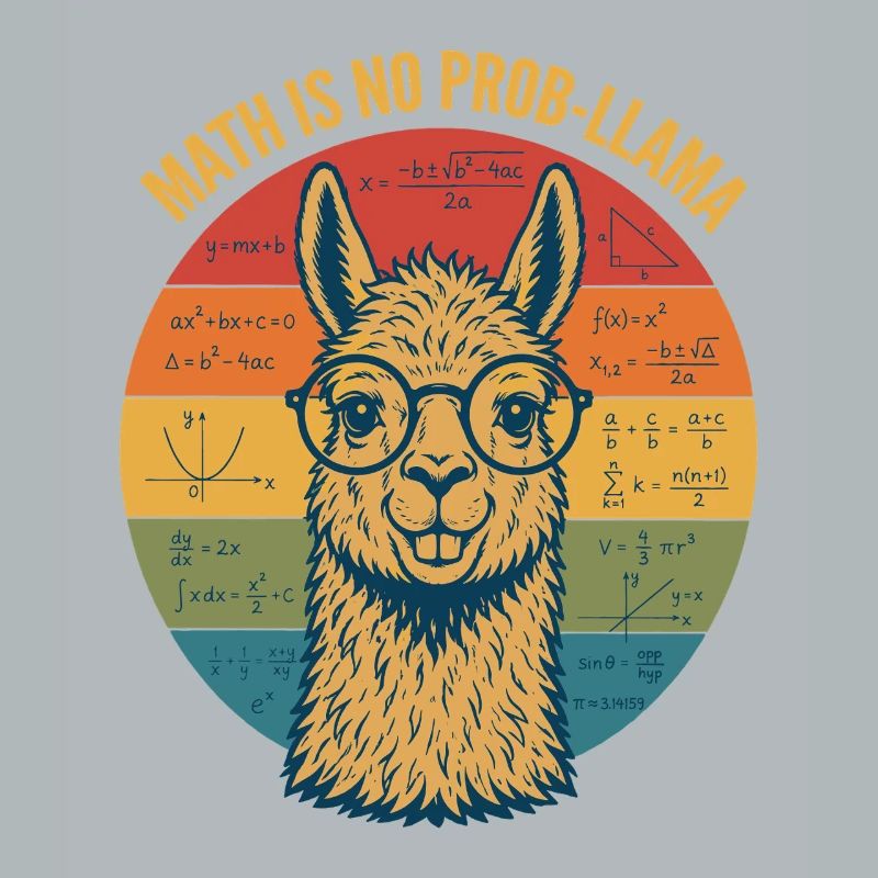 Math Is No Prob-Llama Mathe Lehrer Shirt