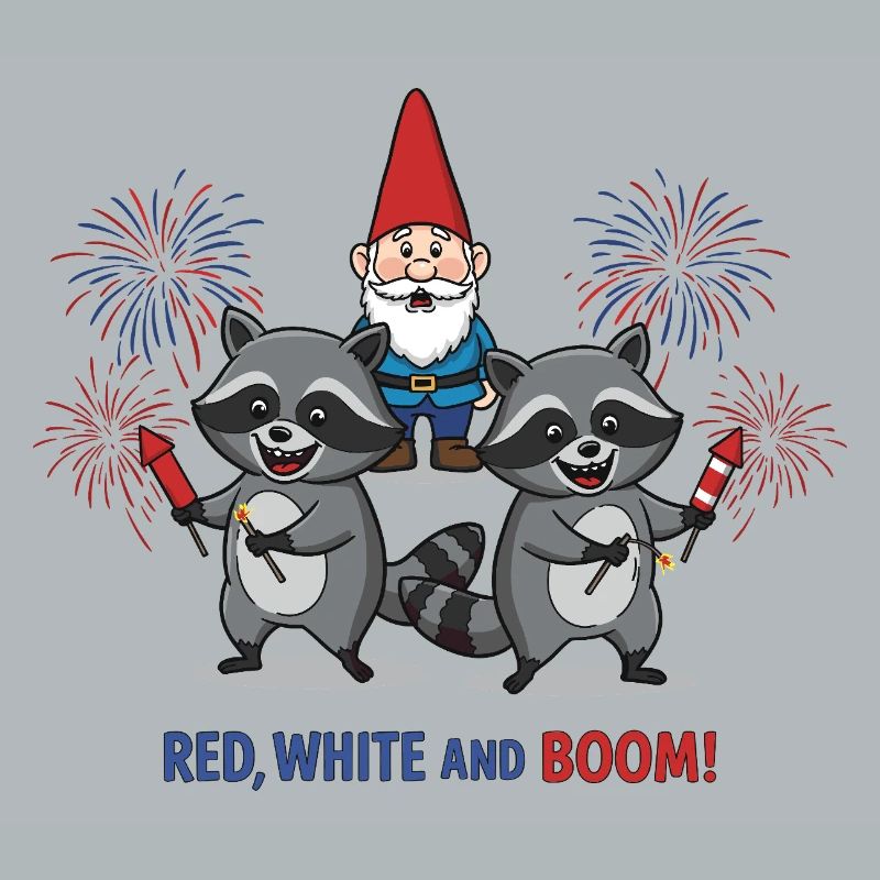 Raton laveur 4 juillet Feu d’artifice