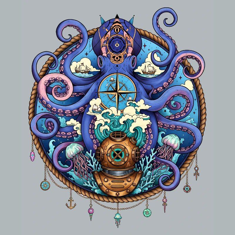 Nautical Squid Compass