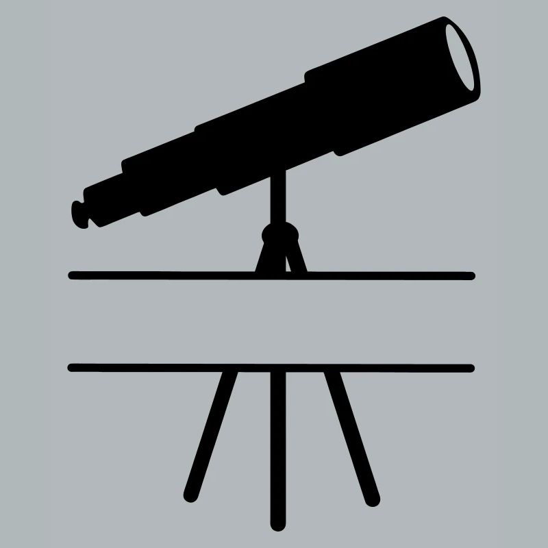 Teleskop-Schattenbild mit Leerzeichen oder Balken