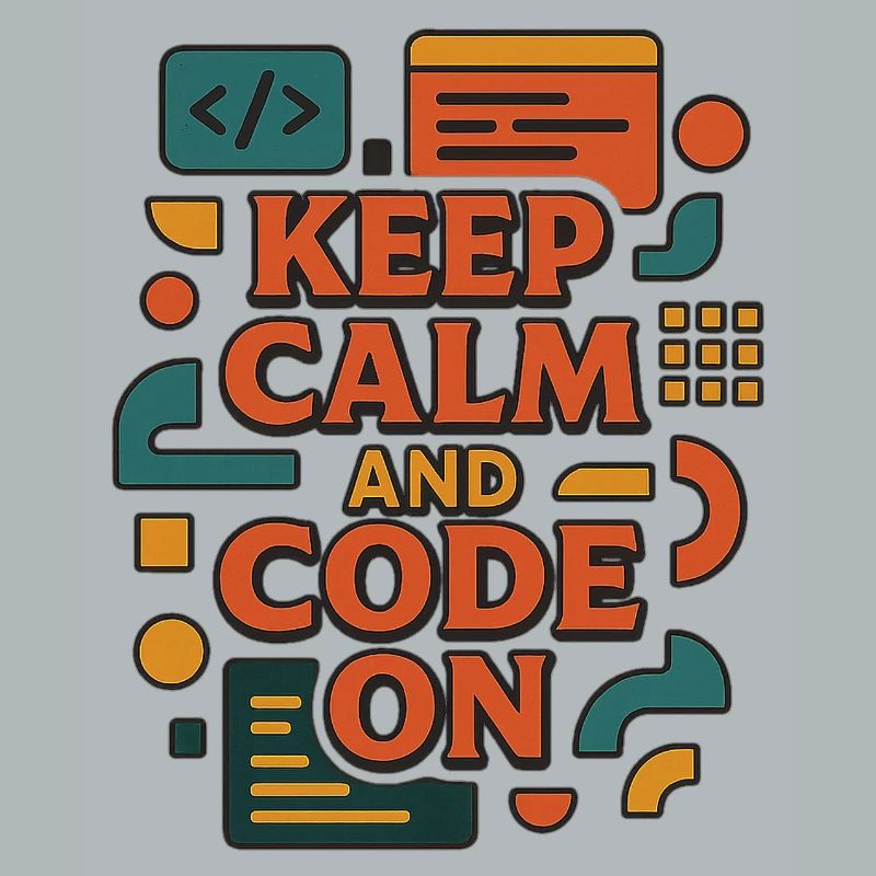 Keep Calm and Code On – Lustiges Coder Shirt