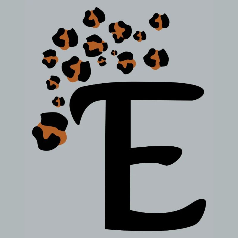 Letter e leopard patterns