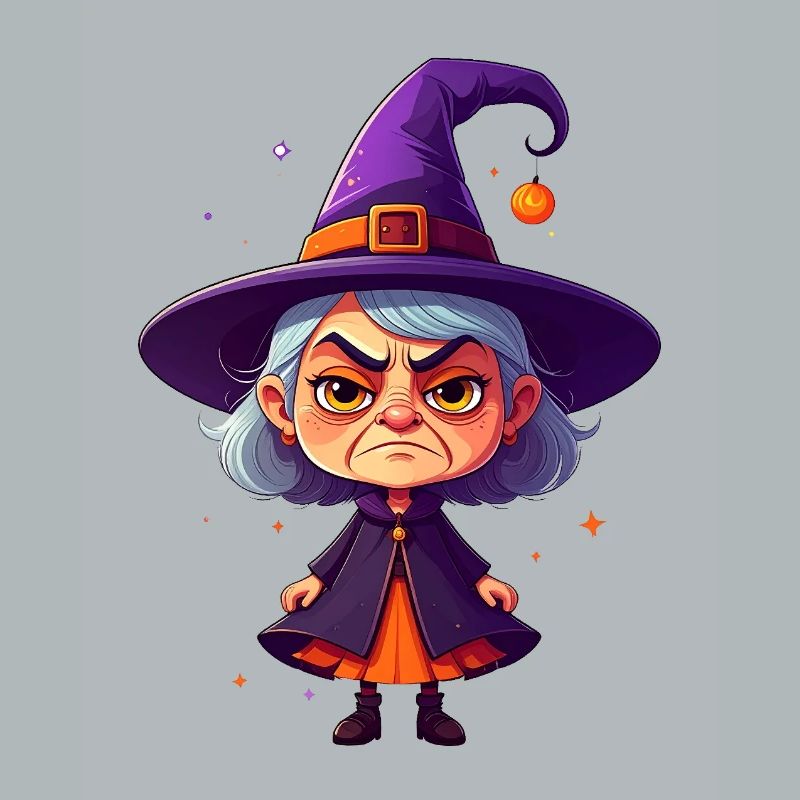 cute, grumpy witch