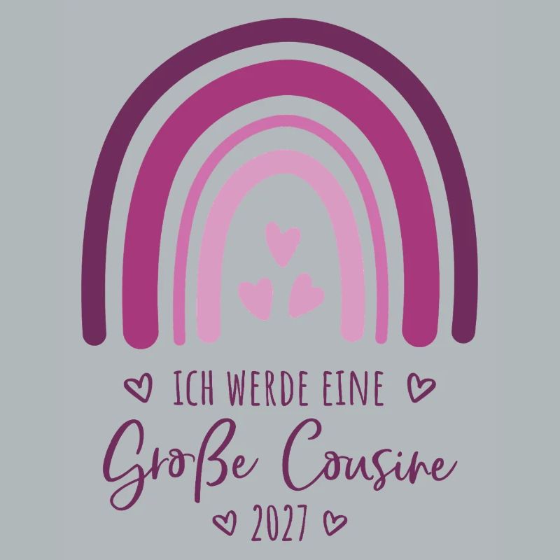 Ich werde eine Große Cousine 2027 Boho Regenbogen