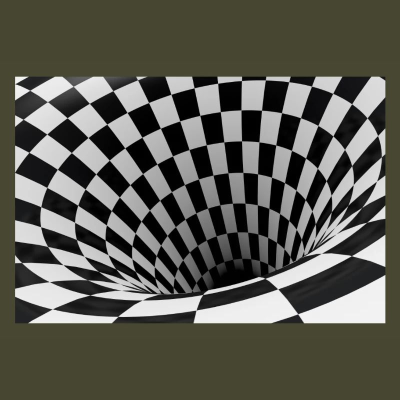 Black and white checkerboard vortex