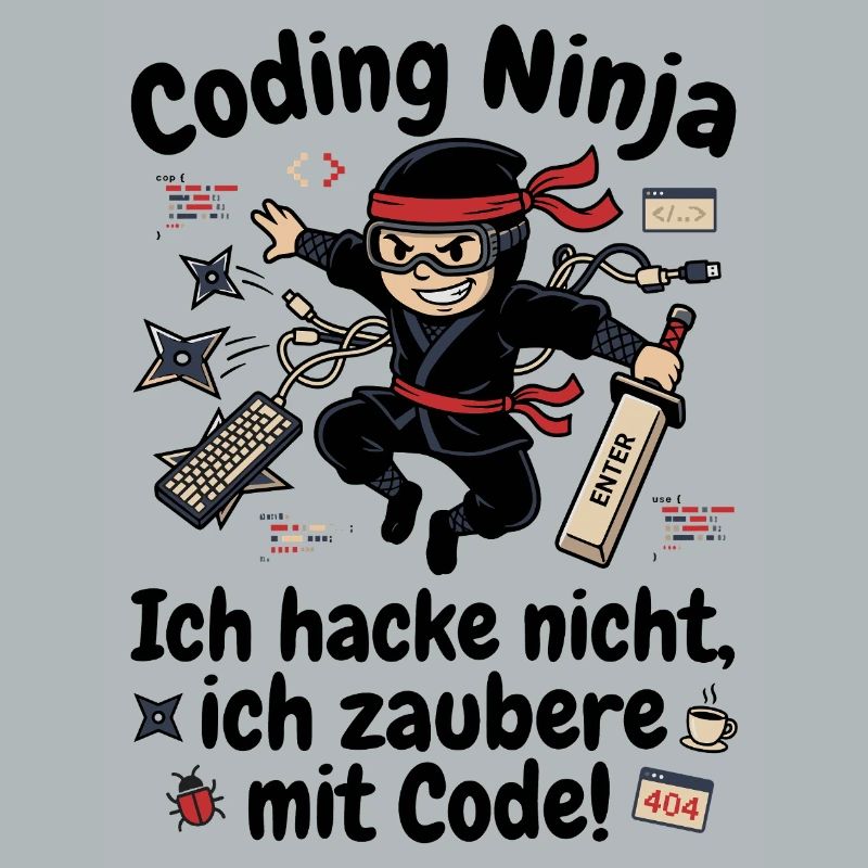 Coder Ninja Programmierer Humor