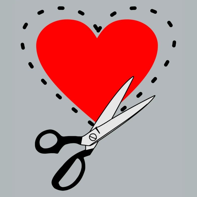 Pattern cutting red heart