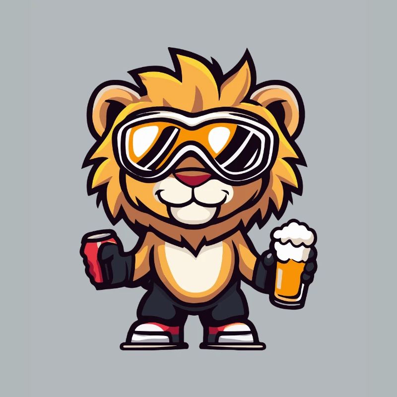 Löwe Apres Ski Bier Comic
