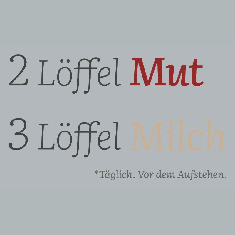 2 Löffel Mut 3 Löffel Milch – Mutmacherdesign