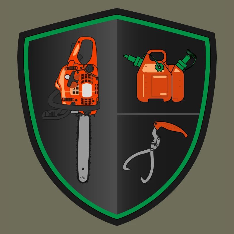 Heraldic shield - Chainsaw