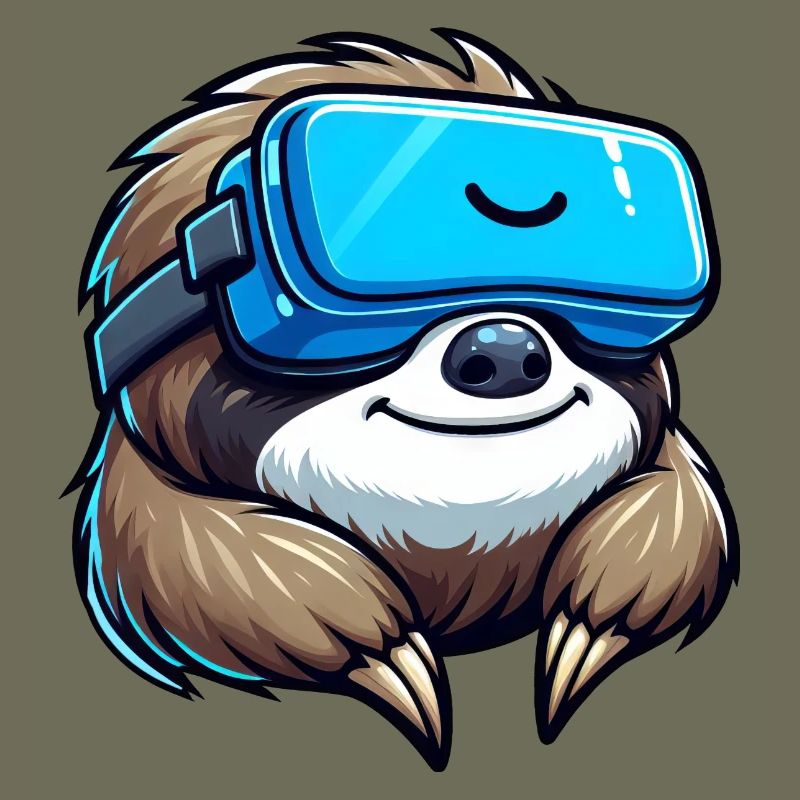 Cool Sloth VR Gamer Design