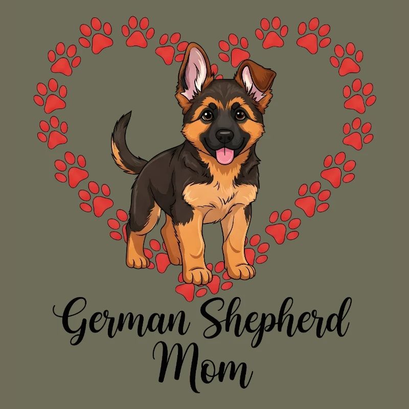 German Shepherd Mama Heart