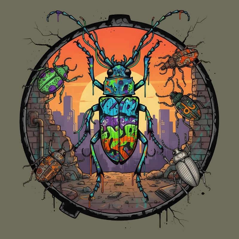 Insects Graffiti in Sunset