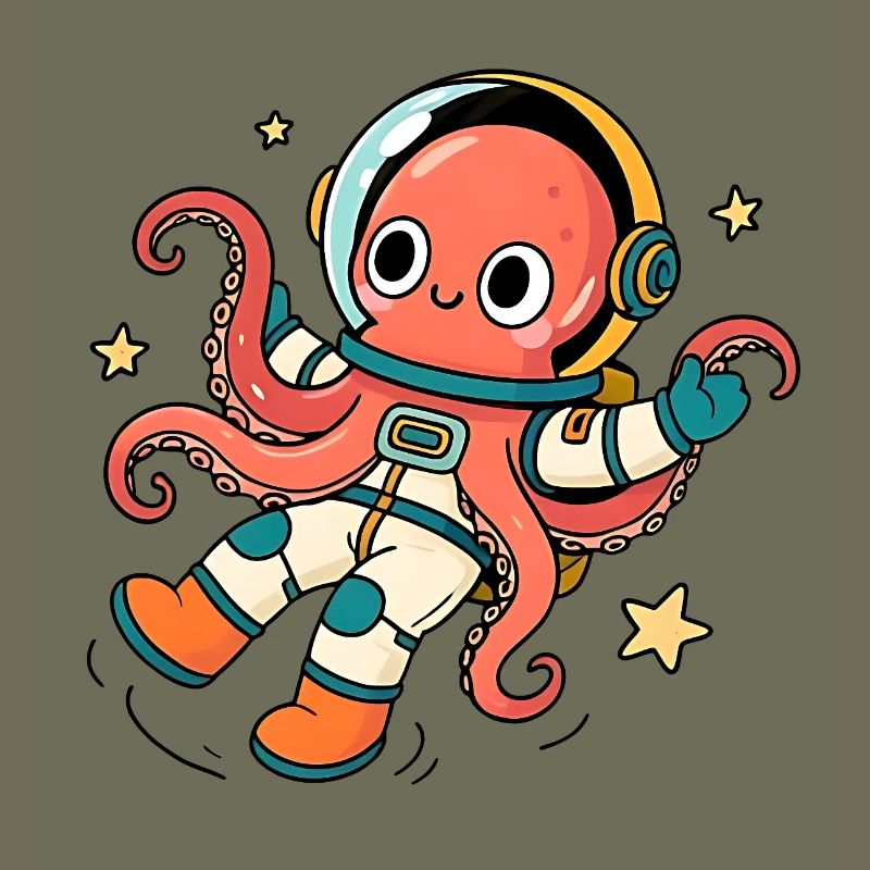 Space Astronaut Octopus