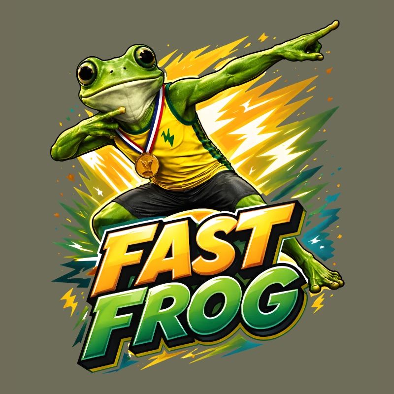 Frosch mit Goldmedaille