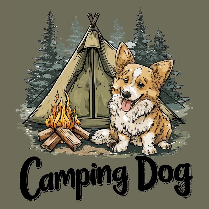 Camping Hund Spruch Camping Dog Camper Geschenk
