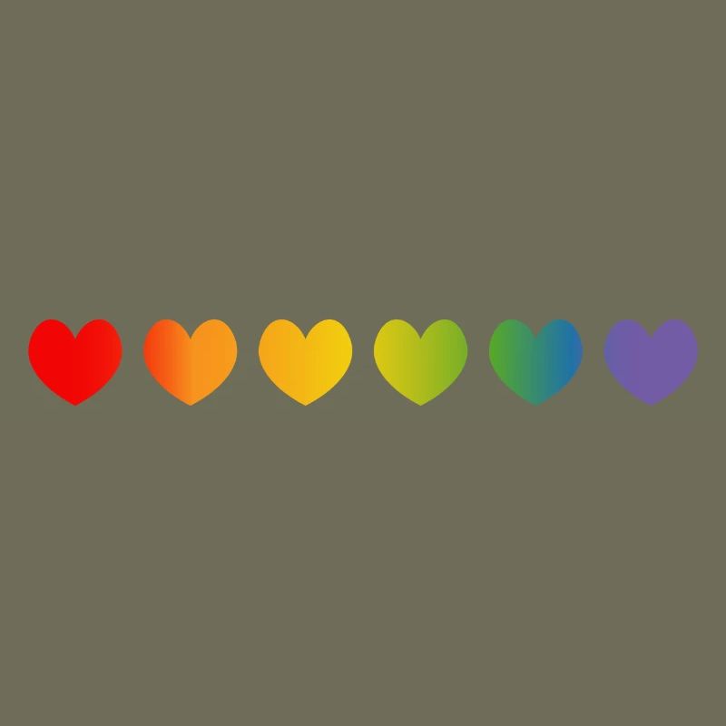 Rainbow Hearts Gradient