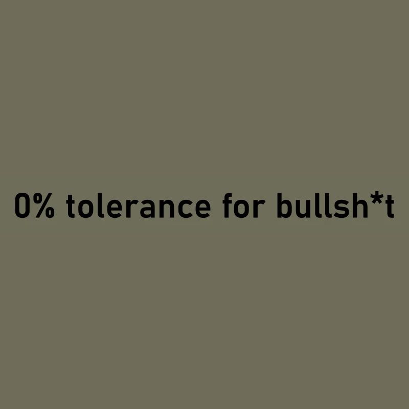 Conneries 0 % sans tolérance T-shirt, c’est vrai