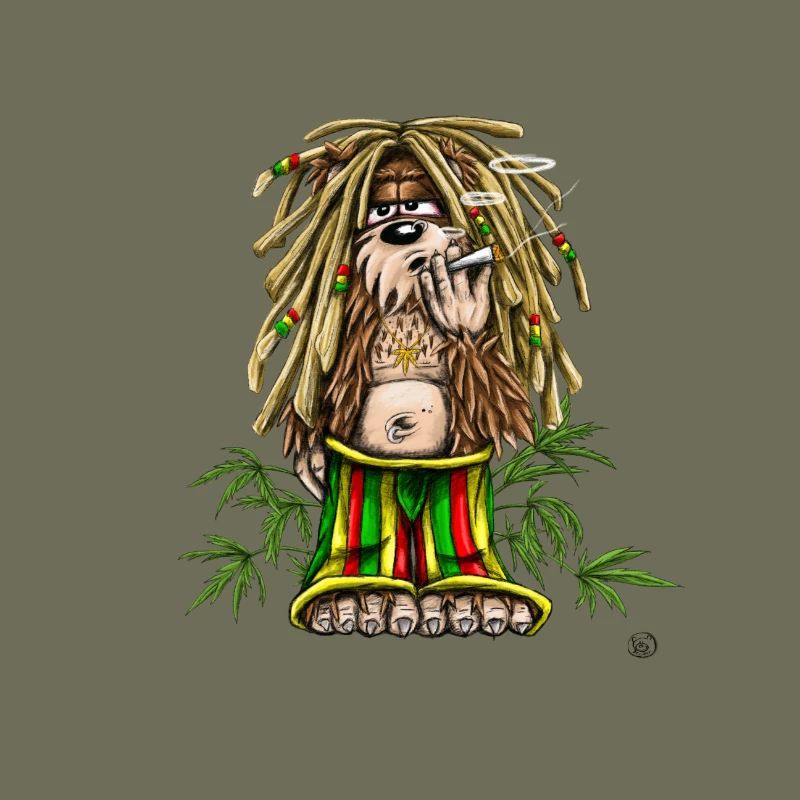 Rastafari Dread Bear Illustration