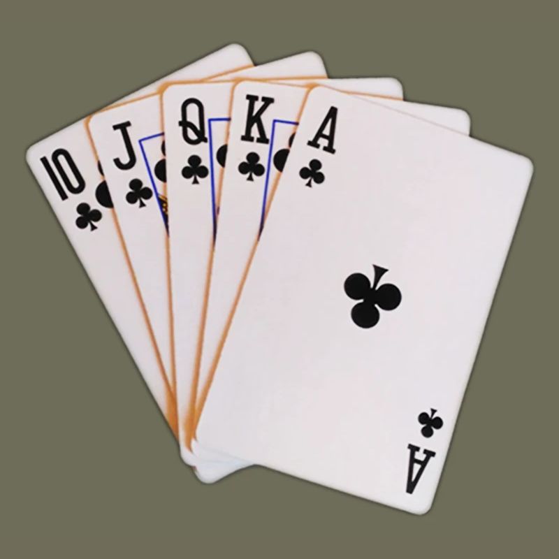 Poker, Royal Flush Kreuz. Geschenkidee