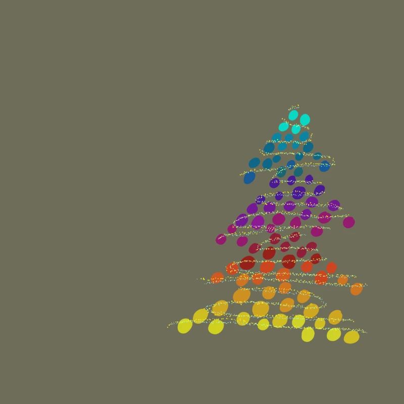Regenbogen Neon-Weihnachtsbaum – Dots & Lights
