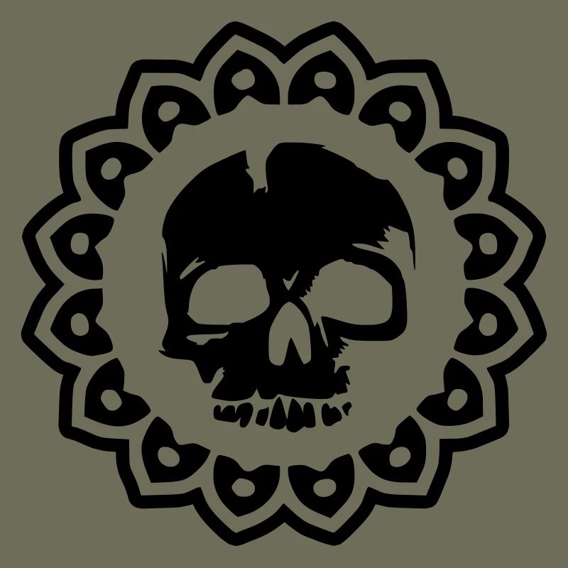 skull skull skull tattoo biker sticker