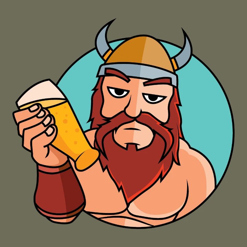 Wikinger mit Bierglas