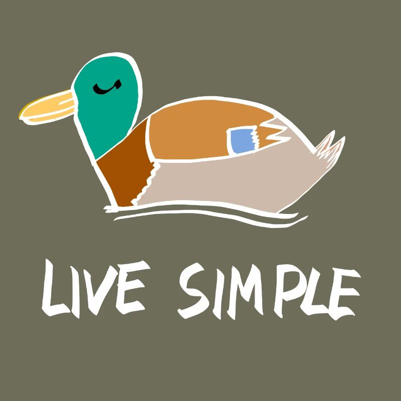 Live Simple Beautiful-Bird Design Custom Text