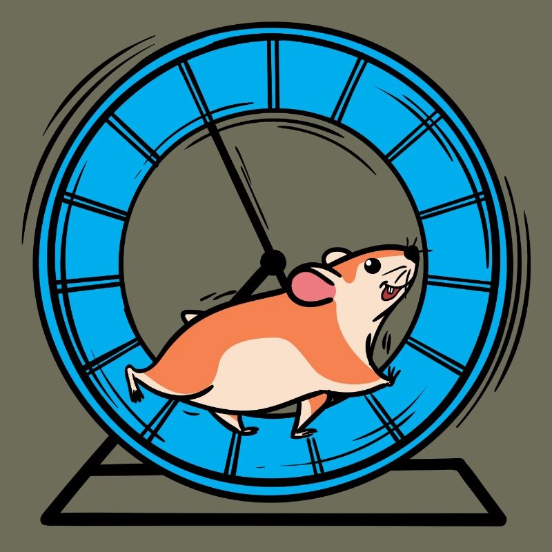 Hamster roue en cours d'exécution sprint jogging entraînement drôle