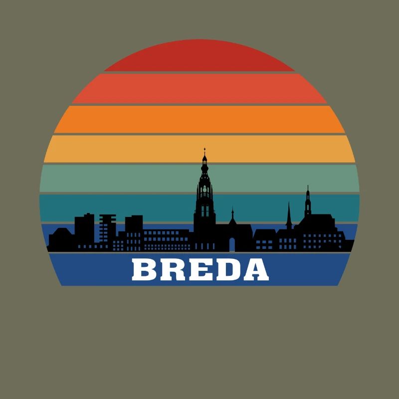 Breda Skyline Silhouette Souvenir Drapeau Pays-Bas
