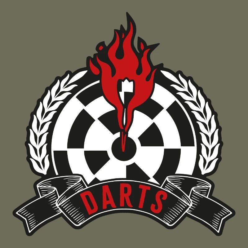 Flaming Dartboard Emblem