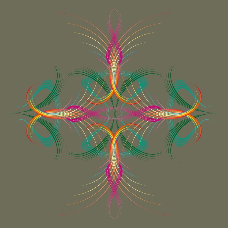 very delicate dynamically flowing cross ornament