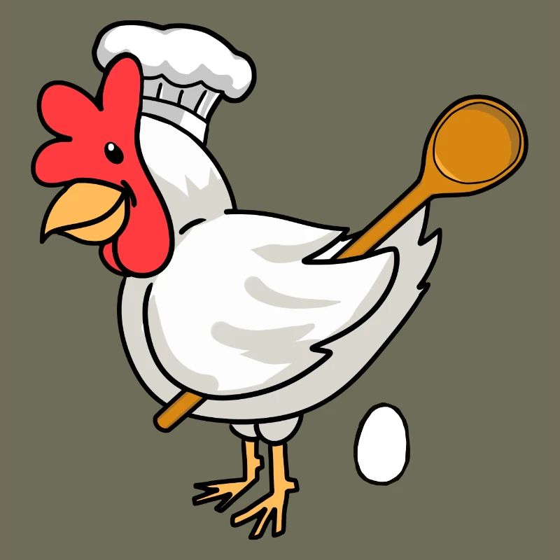 Baker Chicken Egg Cooking Spoon Bakery Egg Bake Cook