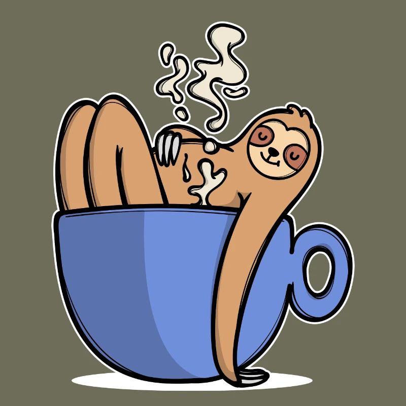 Funny sloth coffee caffeine coffee lover