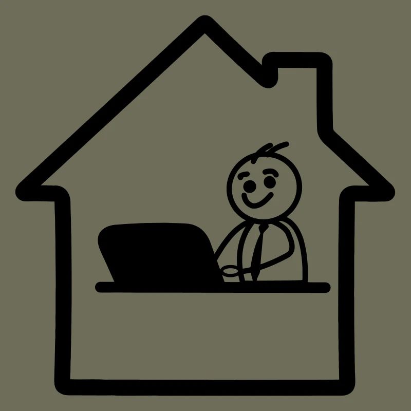 Work at home simple logo