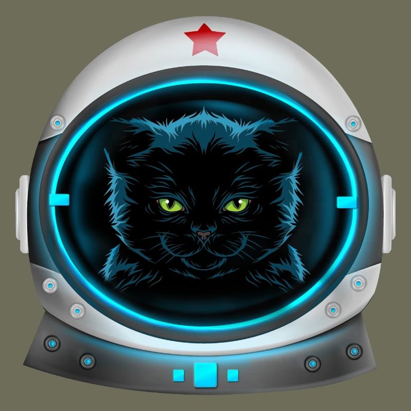 angry space cat Astronaut