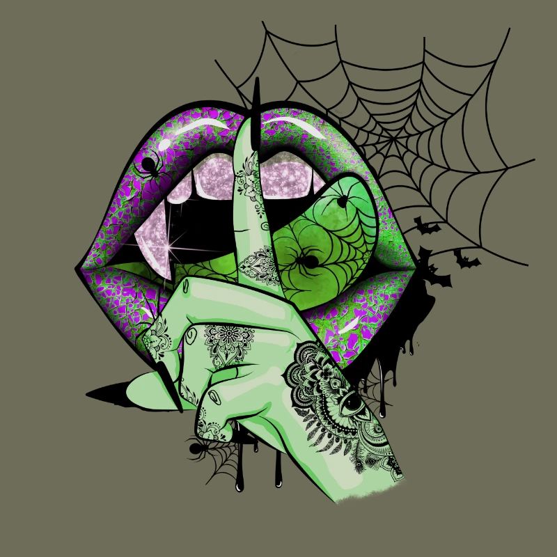 Green Vampire lips