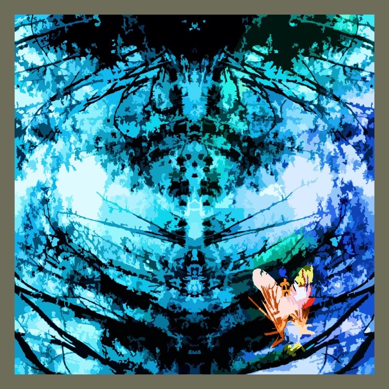 Blauer Psychedelischer Schmetterling