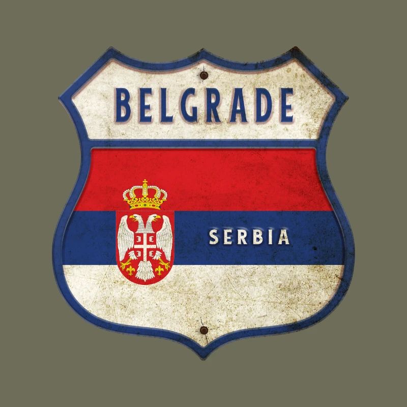 Conception du drapeau des armoiries de Belgrade,