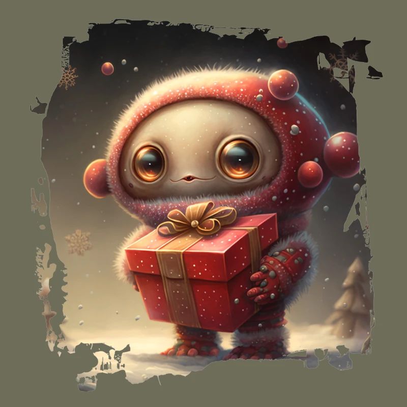 Cuddly space hero with gift