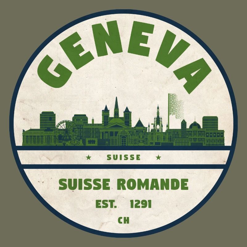 Genf Skyline Badge Romande