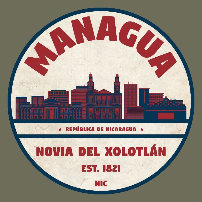 Managua Round Silhouette Retro