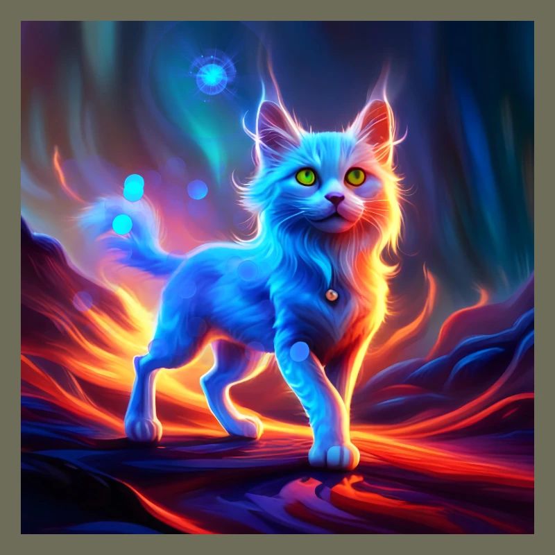 Wunderbare blaue Katze.